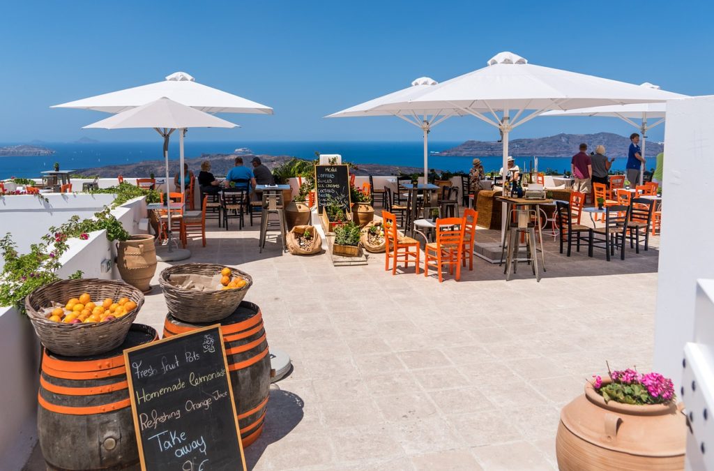 santorini, oia, restaurant